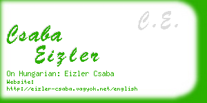 csaba eizler business card